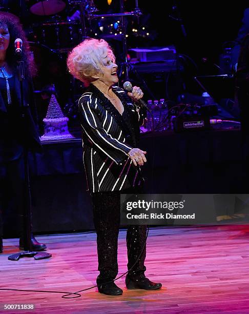 Country and Rock N Roll Hall of Fame member Brenda Lee performs at The Country Music Hall of Fame and Museum in the CMA Theater on December 9, 2015...