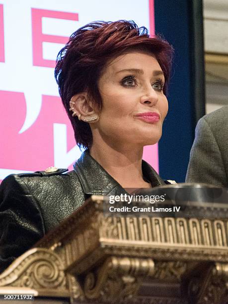 Sharon Osbourne of CBS' 'The Talk' rings the closing bell at the New York Stock Exchange on December 9, 2015 in New York City.