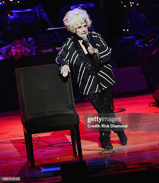 Country and Rock N Roll Hall of Fame member Brenda Lee performs at The Country Music Hall of Fame and Museum in the CMA Theater on December 9, 2015...