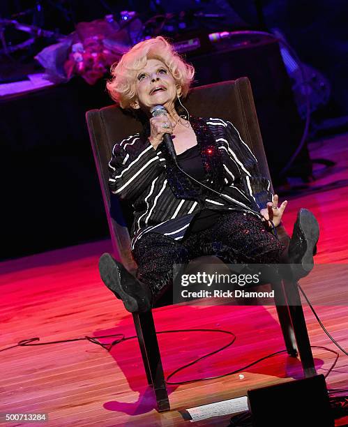 Country and Rock N Roll Hall of Fame member Brenda Lee performs at The Country Music Hall of Fame and Museum in the CMA Theater on December 9, 2015...