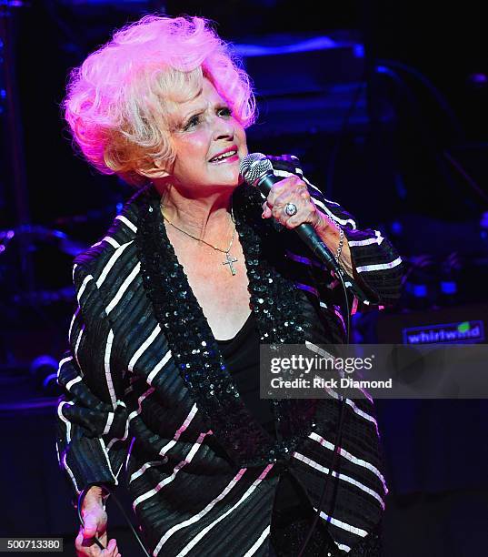 Country and Rock N Roll Hall of Fame member Brenda Lee performs at The Country Music Hall of Fame and Museum in the CMA Theater on December 9, 2015...