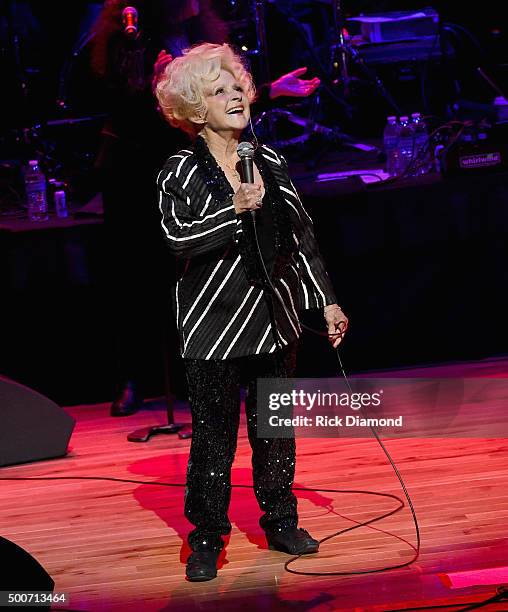 Country and Rock N Roll Hall of Fame member Brenda Lee performs at The Country Music Hall of Fame and Museum in the CMA Theater on December 9, 2015...