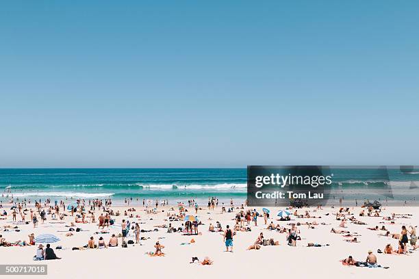 bondi beach, sydney, australia - bondi beach sand stock pictures, royalty-free photos & images