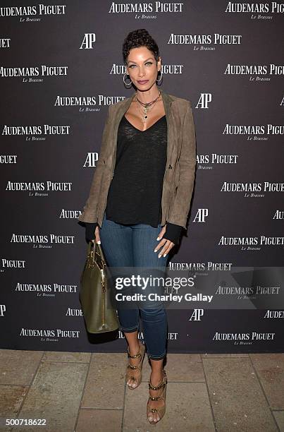 Model Nicole Mitchell Murphy attends the Opening of Audemars Piguet Rodeo Drive at Audemars Piguet on December 9, 2015 in Beverly Hills, California.