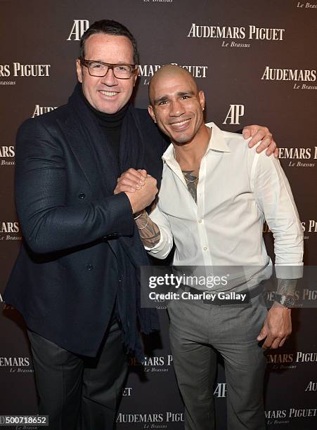 Of Audemars Piguet Francois-Henry Bennahmias and professional boxer Miguel Cotto attend the Opening of Audemars Piguet Rodeo Drive at Audemars Piguet...