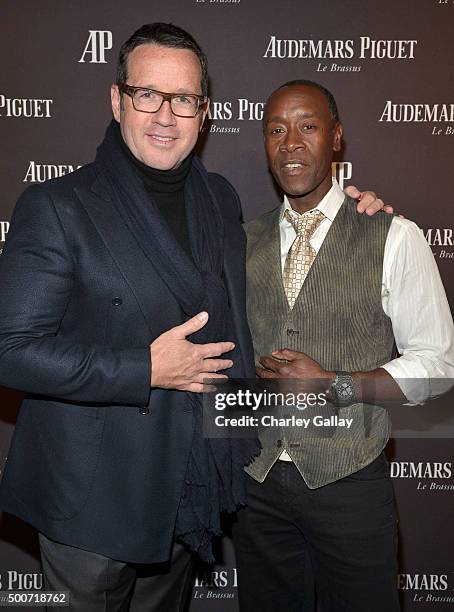 Of Audemars Piguet Francois-Henry Bennahmias and actor Don Cheadle attend the Opening of Audemars Piguet Rodeo Drive at Audemars Piguet on December...