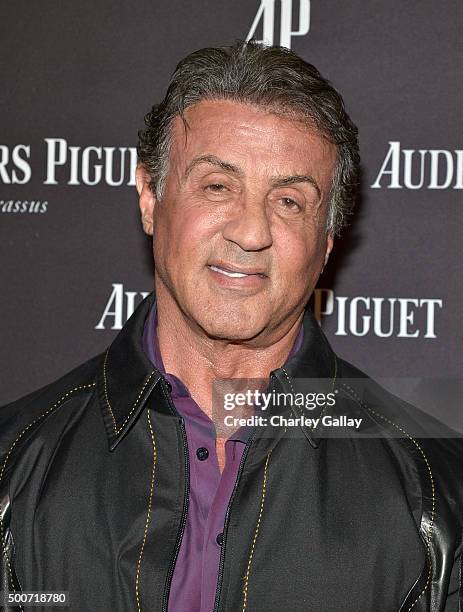 Actor Sylvester Stallone attends the Opening of Audemars Piguet Rodeo Drive at Audemars Piguet on December 9, 2015 in Beverly Hills, California.