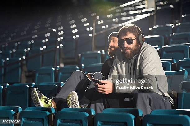 Michael Chiesa waits backstage during the UFC Fight Night weigh-in event at MGM Grand Garden Arena on December 9, 2015 in Las Vegas, Nevada.