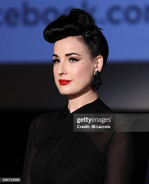 Dita Von Teese attends Live Talks L.A. Presents an evening with Dita Von Teese and friends on December 9, 2015 in Westwood, California.