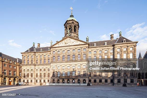 the royal palace in amsterdam - dam square stock pictures, royalty-free photos & images