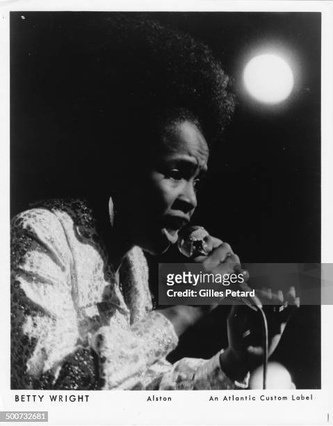 Betty Wright performs on stage, USA, 1975.