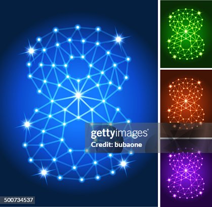 Eight on triangular nodes connection structure vector art Eight on triangular nodes connection structure vector art