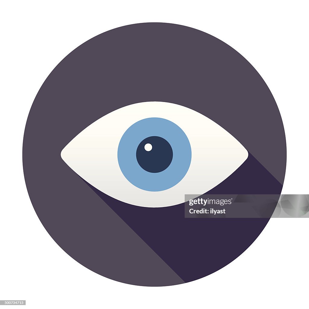 Flat Eye Icon