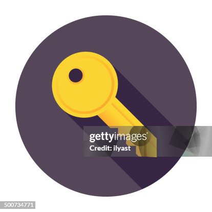 Flat Key Icon Flat Key Icon