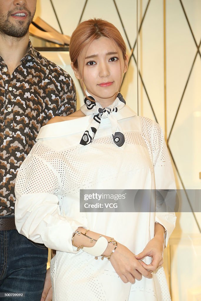 Puff Kuo Singer Puff Kuo of girl group Dream Girl attends TOD'S activity at ...