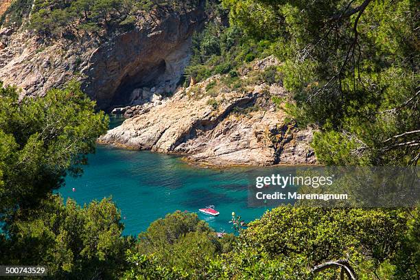 view of the coast - tossa de mar stock pictures, royalty-free photos & images