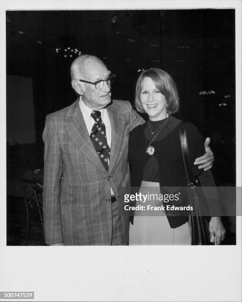 Joyce Hall, Chairman of Hallmark Cards, and actress Julie Harris, attending the Television Academy Luncheon in honor of Joyce Hall, Los Angeles,...