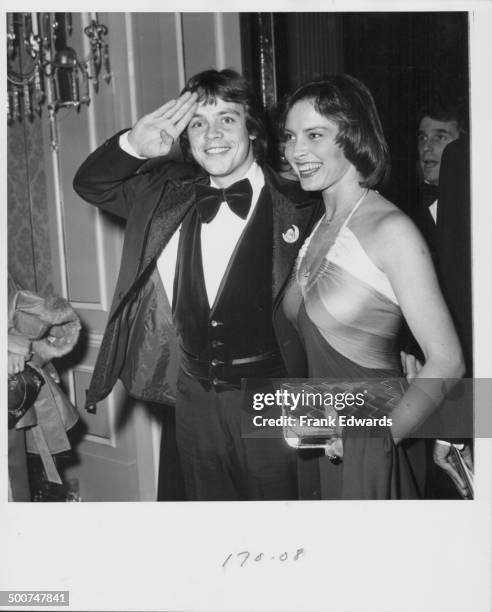 Actor Mark Hamill and his wife, Marilou York, attending the 35th Golden Globe Awards, California, January 1978.