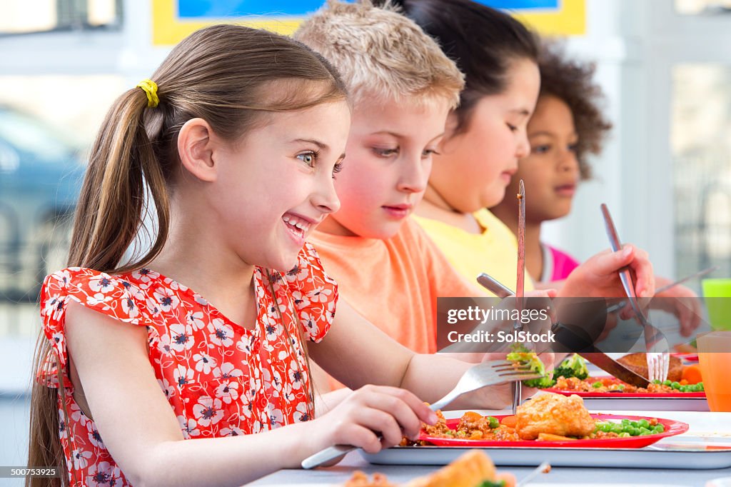 Kinder essen School Abendessen