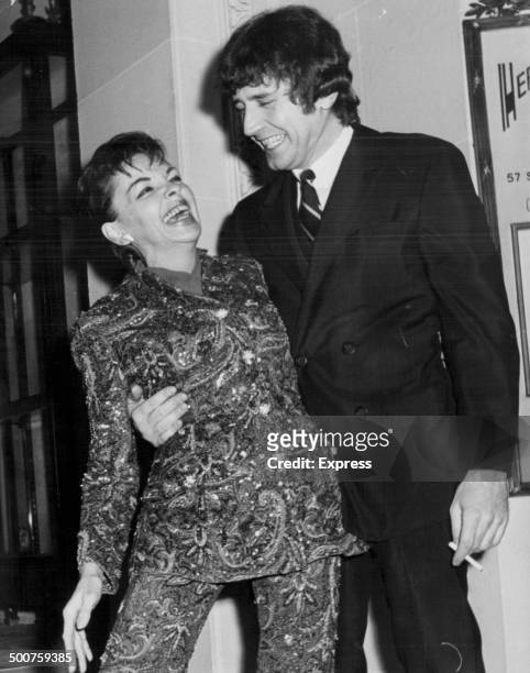 Actress and singer Judy Garland, with her husband Mickey Deans, January 28th 1969.