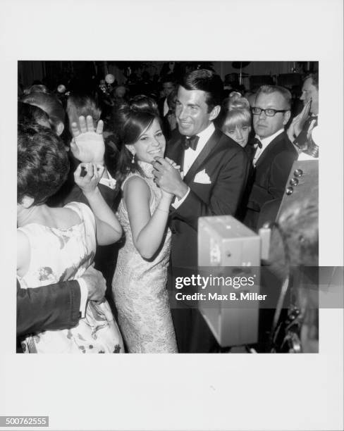 Actor George Hamilton dancing at the after party of the Academy Awards, Hollywood, California, April 10th 1967.