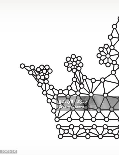 crown on triangular node royaltfree vecotr graphic - triangle ruler stock illustrations