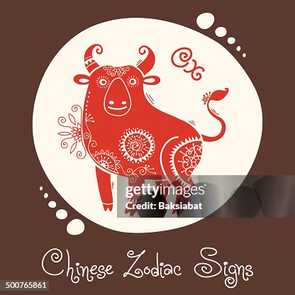 Ox Sign Ox Chinese Zodiac Sign High-Res Vector Graphic - Getty Images
