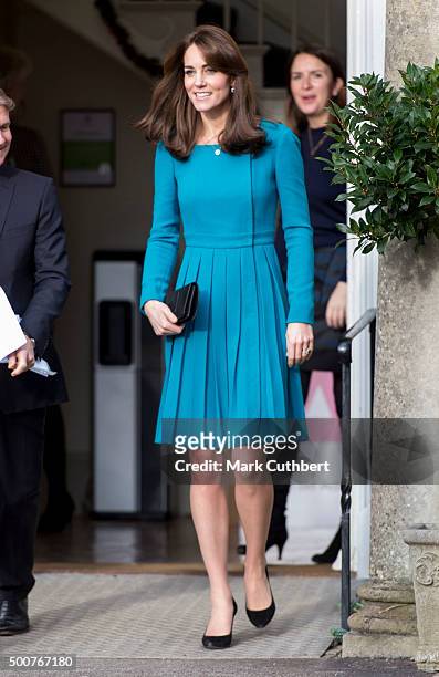 Catherine, Duchess of Cambridge during an official visit to the Action on Addiction Centre for addiction treatment studies at Action on Addiction...