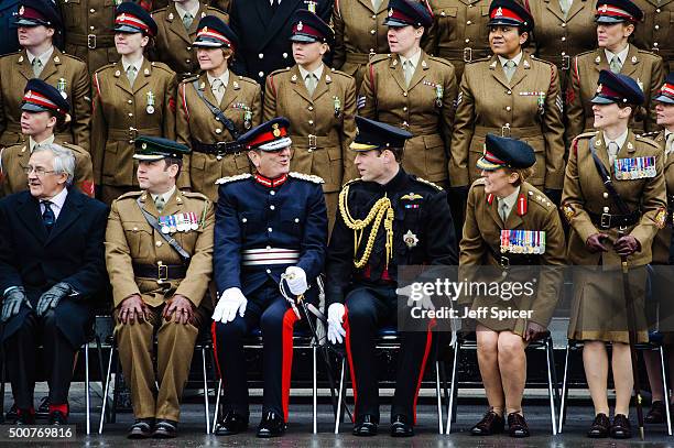 Prince William, Duke of Cambridge visits Keogh Barracks to present medals to British Army Medics on December 10, 2015 in Aldershot, England.