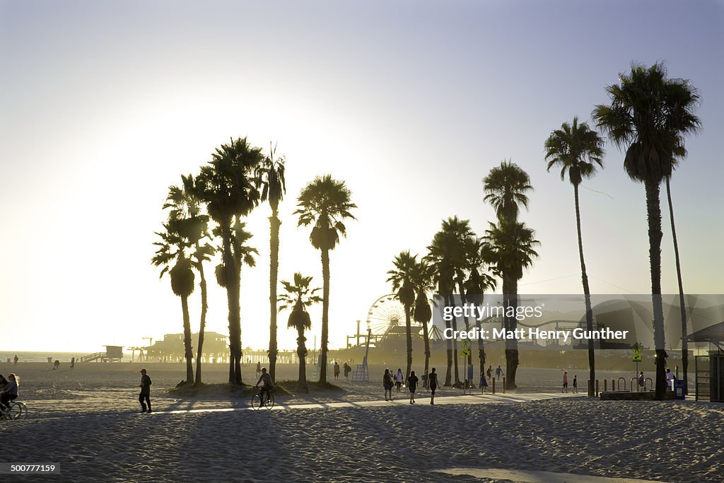 Venice Beach, CA at sunset