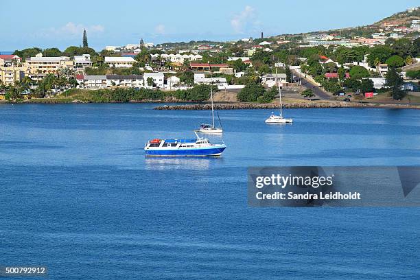 boats in basseterre, saint kitts - basseterre stock pictures, royalty-free photos & images