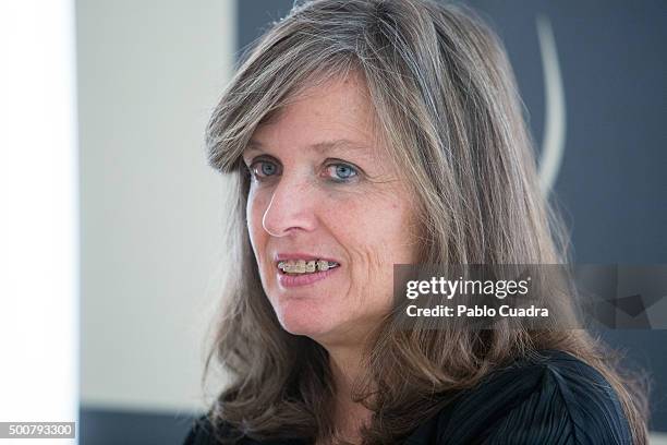 Spanish photographer Ouka Leele recives the 'Champagne De La Joie De Vivre' award at Villa Real Hotel on December 10, 2015 in Madrid, Spain.