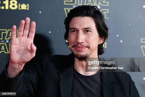 Adam Driver attends the 'Star Wars: The Force Awakens' fan event at the Roppongi Hills on December 10, 2015 in Tokyo, Japan.