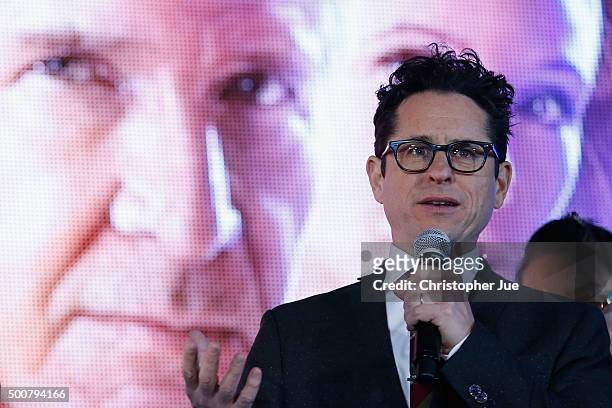 Abrams attends the 'Star Wars: The Force Awakens' fan event at the Roppongi Hills on December 10, 2015 in Tokyo, Japan.