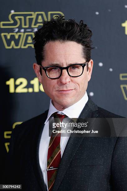 Director J.J. Abrams attends the 'Star Wars: The Force Awakens' fan event at the Roppongi Hills on December 10, 2015 in Tokyo, Japan.