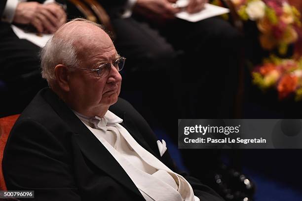 Professor Angus Deaton, laureate of the Nobel Prize in Economic Sciences attends the Nobel Prize Awards Ceremony at Concert Hall on December 10, 2015...