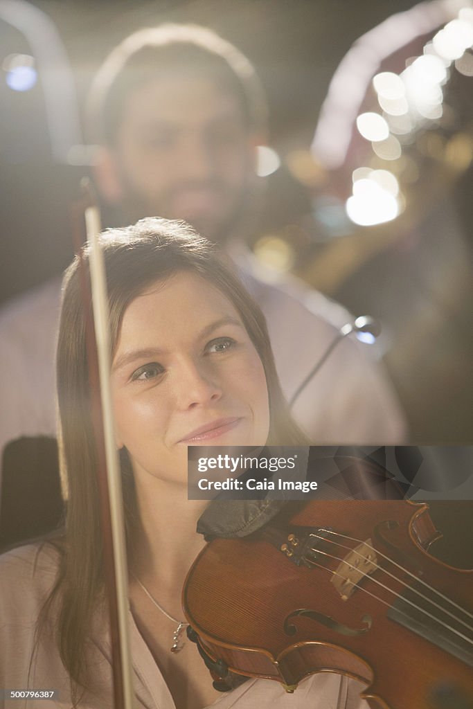 Smiling violinist