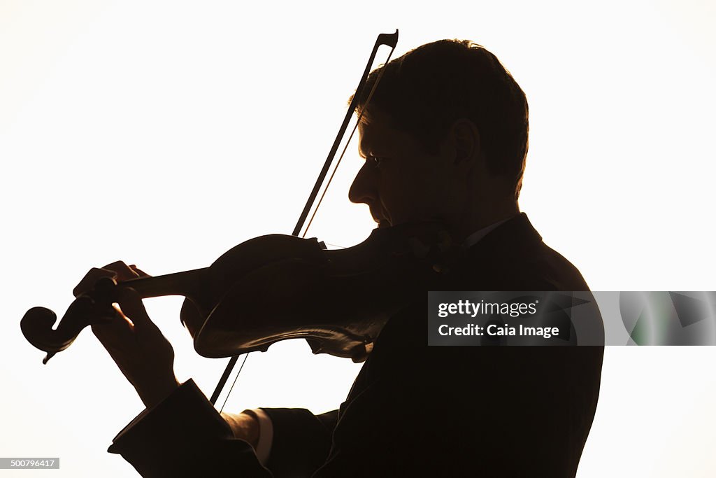 Violinist performing