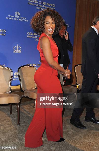 Actress Angela Bassett attends the 73rd Annual Golden Globe Awards nominations announcement at The Beverly Hilton Hotel on December 10, 2015 in...