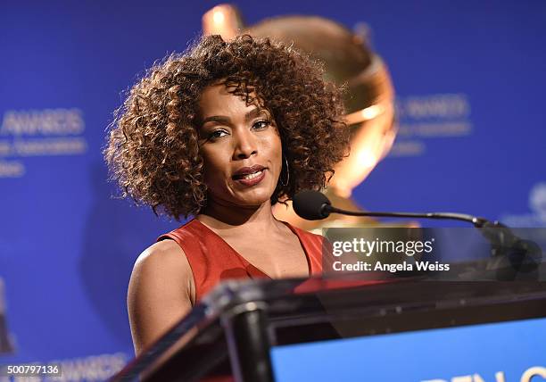 Actress Angela Bassett attends the 73rd Annual Golden Globe Awards nominations announcement at The Beverly Hilton Hotel on December 10, 2015 in...