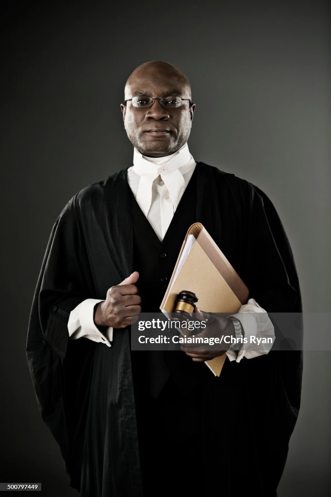 Portrait of confident judge