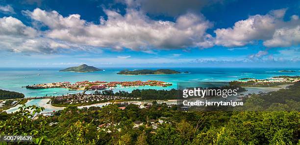 seychelles, victoria, picture of tourist resort - victoria seychelles fotografías e imágenes de stock