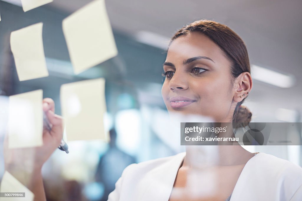 Aboriginal woman searching ideas