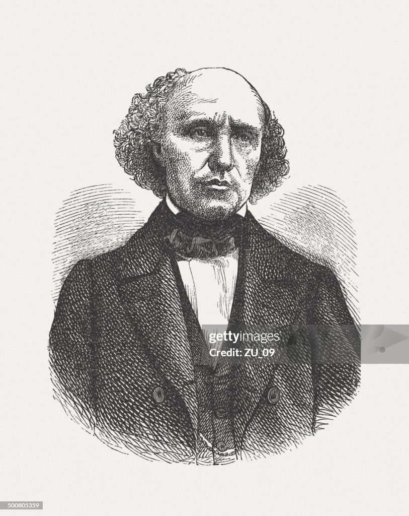 Fechner Gustav Theodor Fechner German Psychologist Wood Engraving Published ...