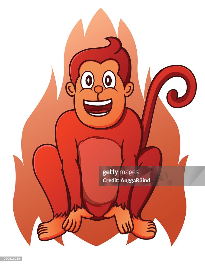 Firee Monkey Fire Monkey Cartoon High-Res Vector Graphic - Getty Images