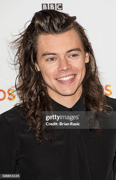 Harry Styles of One Direction attends the BBC Music Awards at Genting Arena on December 10, 2015 in Birmingham, England.