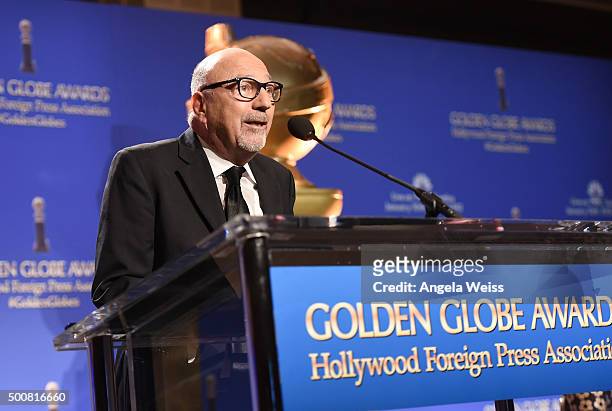 President of the Hollywood Foreign Press Association Lorenzo Soria attends the 73rd Annual Golden Globe Awards nominations announcement at The...