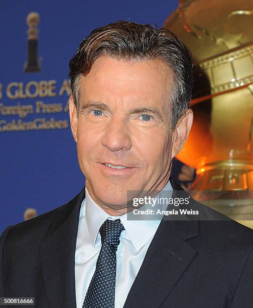 Actor Dennis Quaid attends the 73rd Annual Golden Globe Awards nominations announcement at The Beverly Hilton Hotel on December 10, 2015 in Beverly...