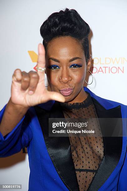 Actress Tichina Arnold arrives at Make-A-Wish Greater Los Angeles honors Oscar De La Hoya, Michael Rosenfeld and Tom Mone at its annual Wishing Well...