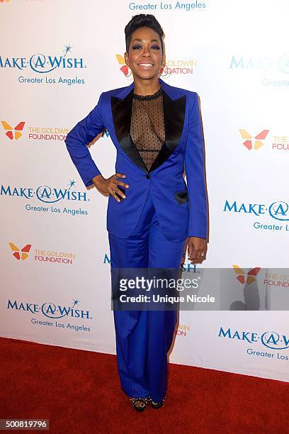 Actress Tichina Arnold arrives at Make-A-Wish Greater Los Angeles honors Oscar De La Hoya, Michael Rosenfeld and Tom Mone at its annual Wishing Well...